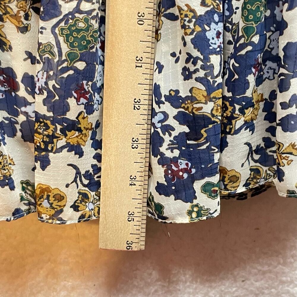 Bishop and Young Dress Womens Small Floral Anthropogie Blue Belle Isle Floral - Picture 10 of 11